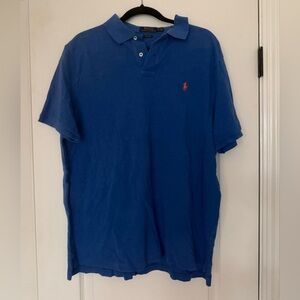 Polo by Ralph Lauren Men's Royal Blue Orange Pony Classic Fit Polo XL